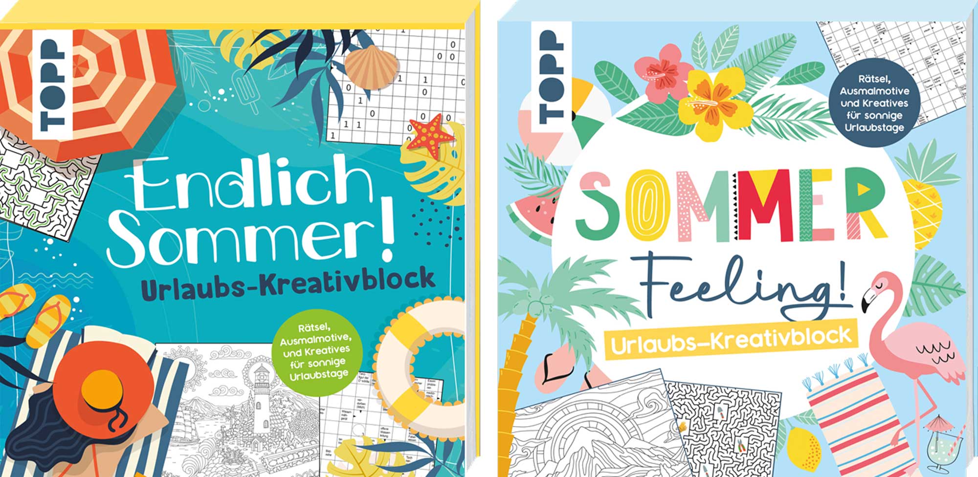 Sparpaket - 2er Set Urlaubs-Kreativblöcke (Mängelexemplare)