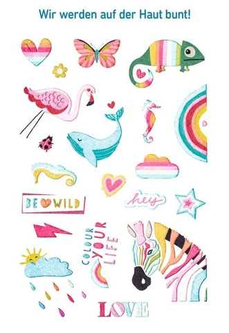 X_Lovely Planet Bunte Metallic-Tattoos