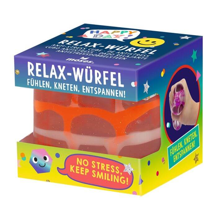 X_Happy Day Relax-Würfel Neon (Farbe wird zufällig gewählt)