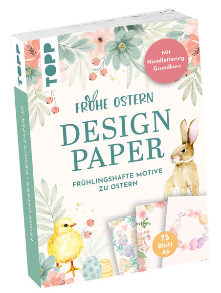 Design Paper Frohe Ostern A6 - 75 feste Motivpapiere (Mängelexemplar)