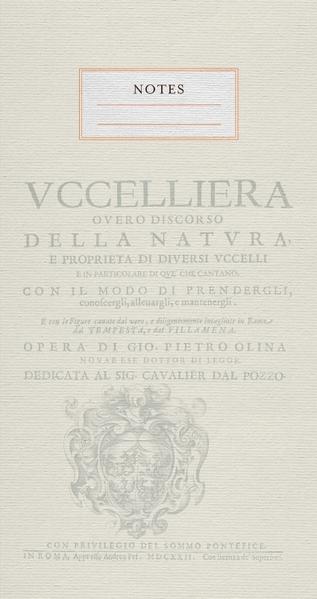 Pasta für Nachtigallen Schmales Notizheft - Motiv Gartenrotschwanz