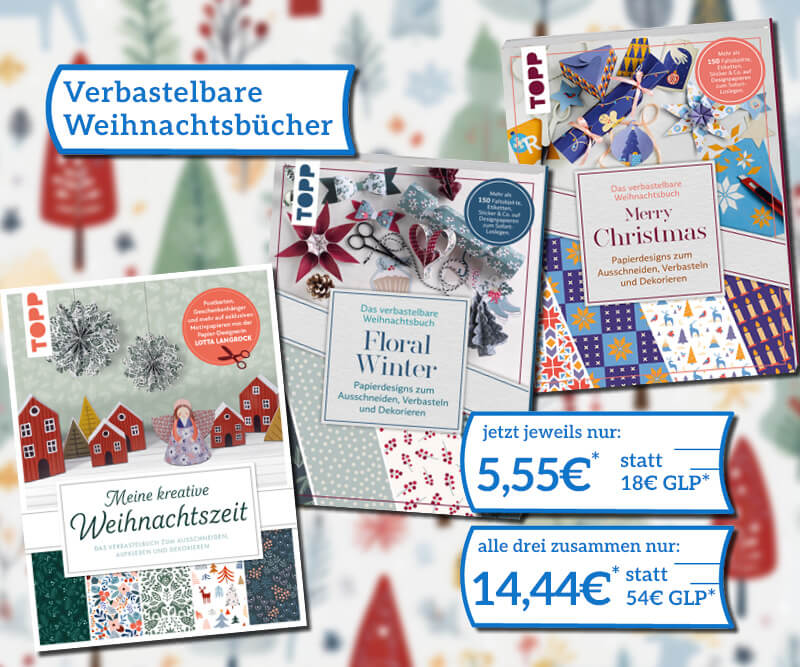 Verbastelbare Weihnachtsbücher jetzt je nur 5,55€* oder drei zusammen für nur 14,44€*