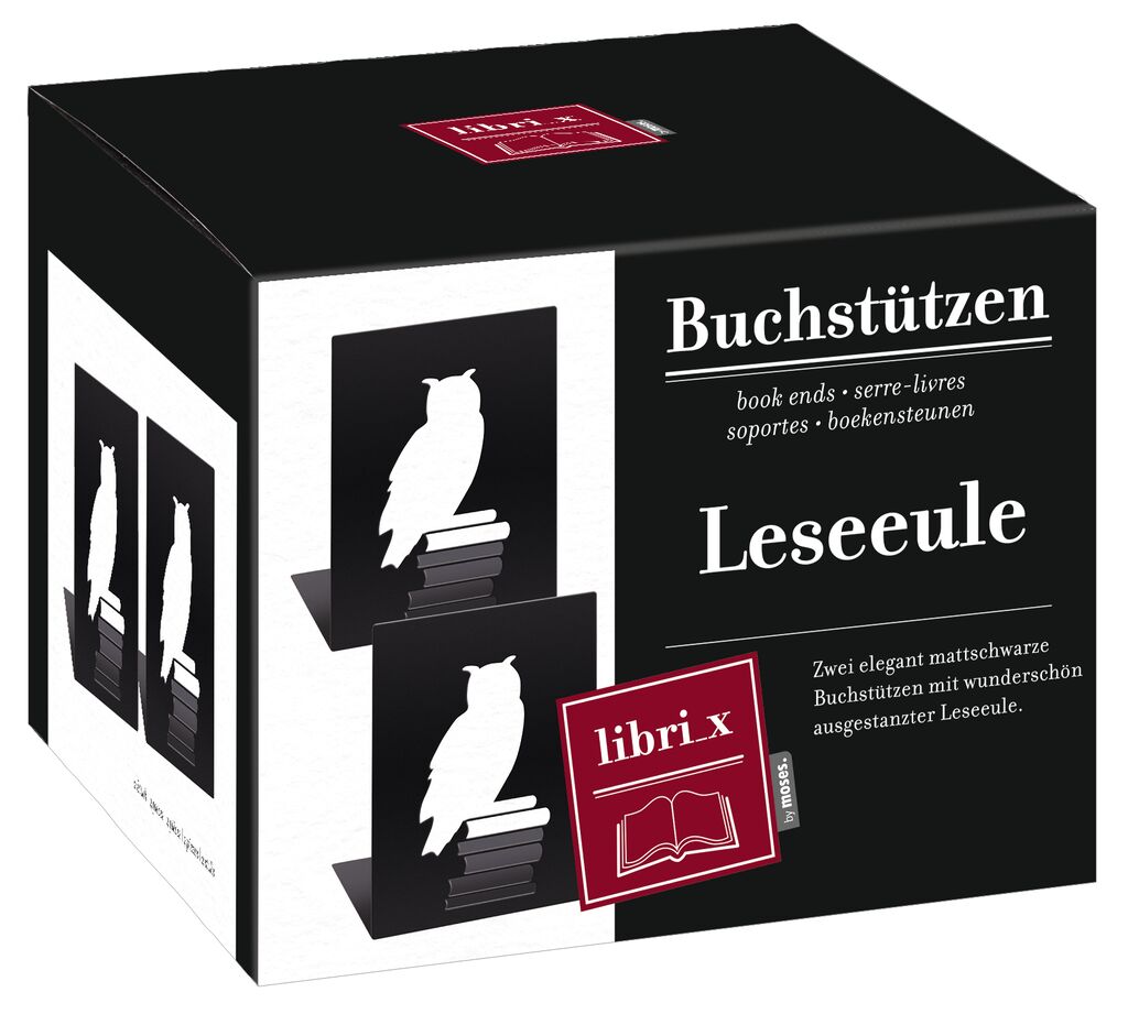 X_libri_x Buchstützen Leseeule (2er Set)(Verpackung beschädigt)