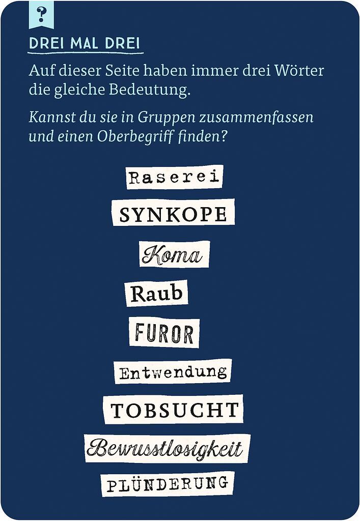 X_Das große Quiz der Synonyme (Mängelexemplar)