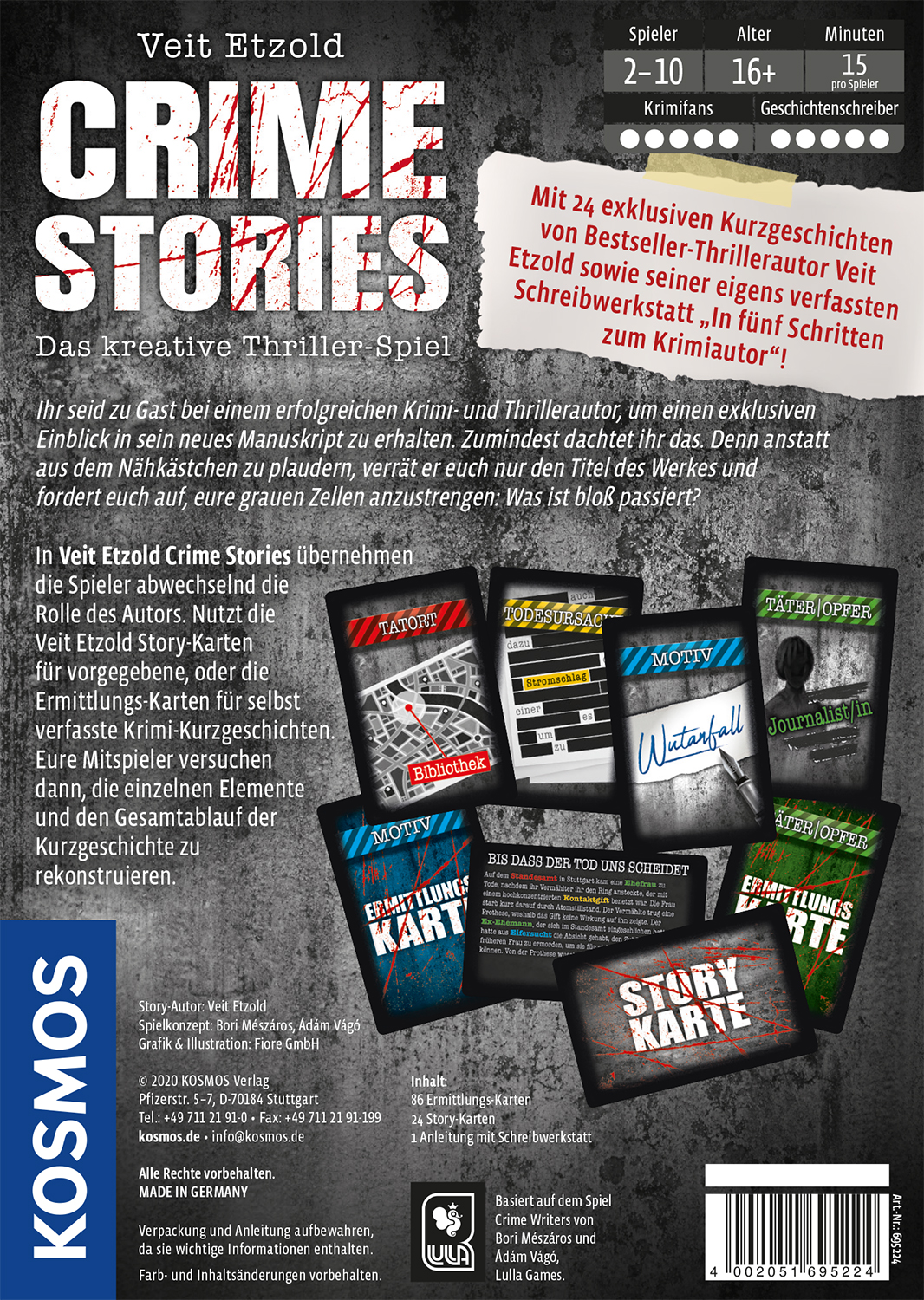 Veit Etzold - Crime Stories - Spannendes kooperatives Kartenspiel
