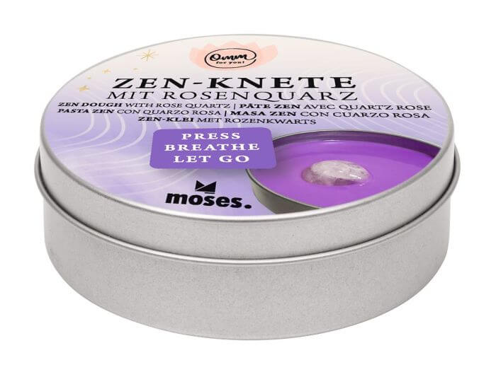 X_Omm for you Zen-Knete mit Rosenquarz (Farbe wird zufällig gewählt)