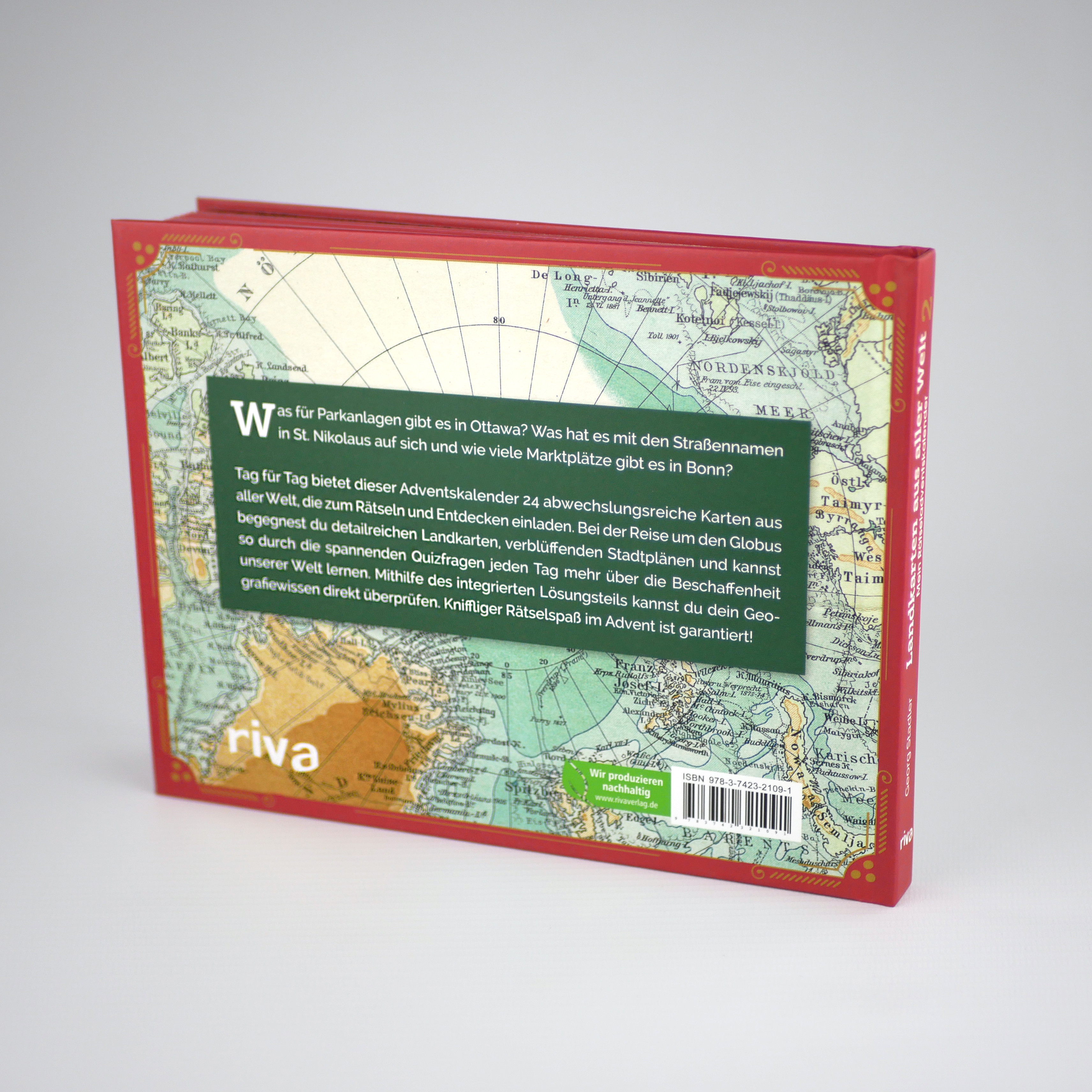 Landkarten aus aller Welt 2 – Mein Rätseladventskalender (Mängelexemplar)