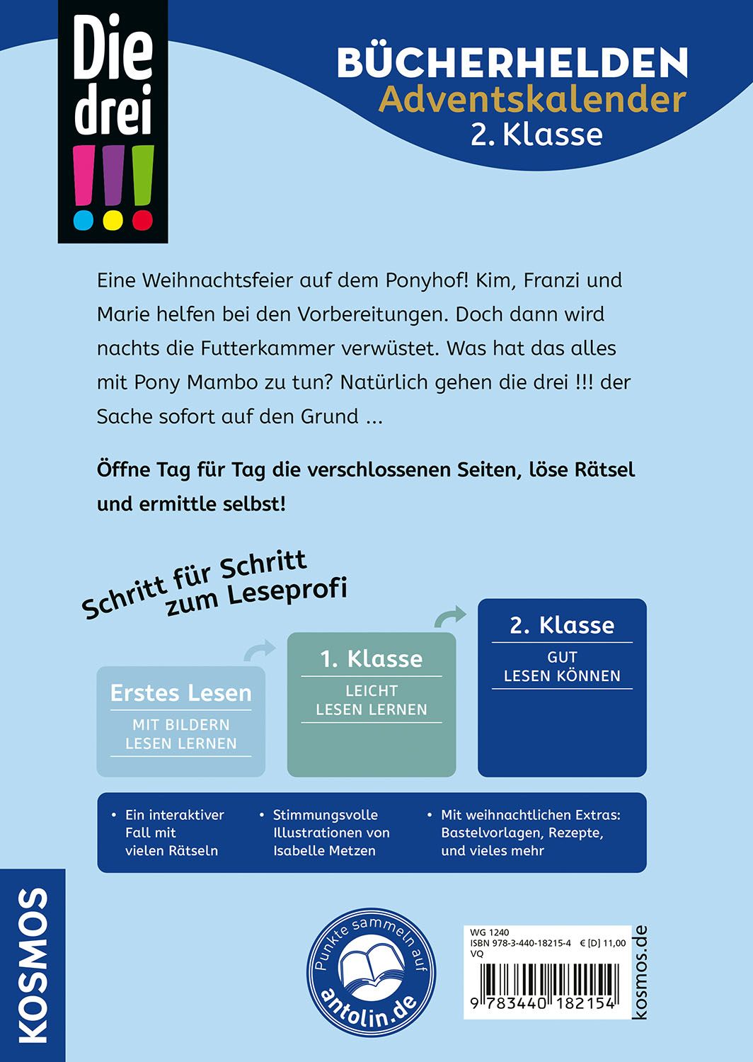 Die drei !!!, Bücherhelden 2. Klasse, Adventskalender, Wirbel um das Weihnachts-Pony (Mängelexemplar)