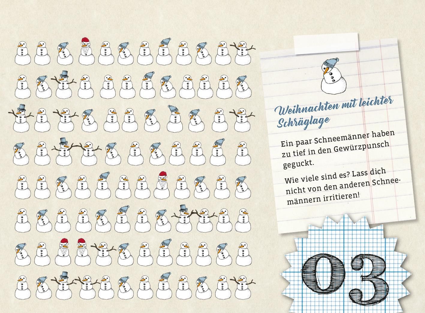 Der ultimativ knifflige Advents-Rätsel-Kalender (Mängelexemplar)