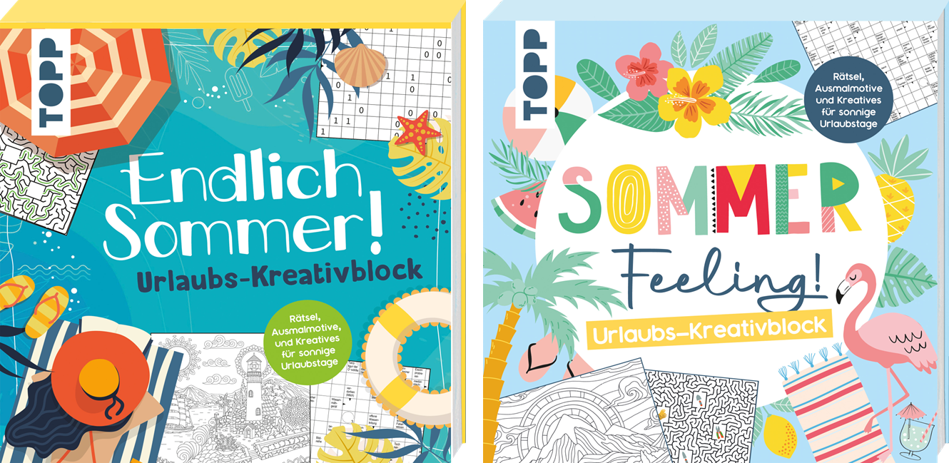 Sparpaket - 2er Set Urlaubs-Kreativblöcke (Mängelexemplare)