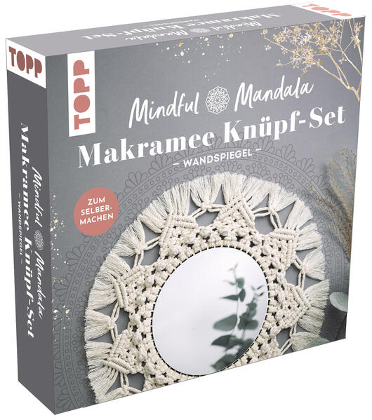 a3d63ba28239ec52f0994e3c2d5390151720001154 Mindful Mandala - Makramee-Knüpf-Set: Wandspiegel. Mit Anleitung und Material zum Selberknüpfen