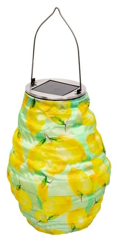 X_Blatt & Blüte Solar-Lampion Lemon