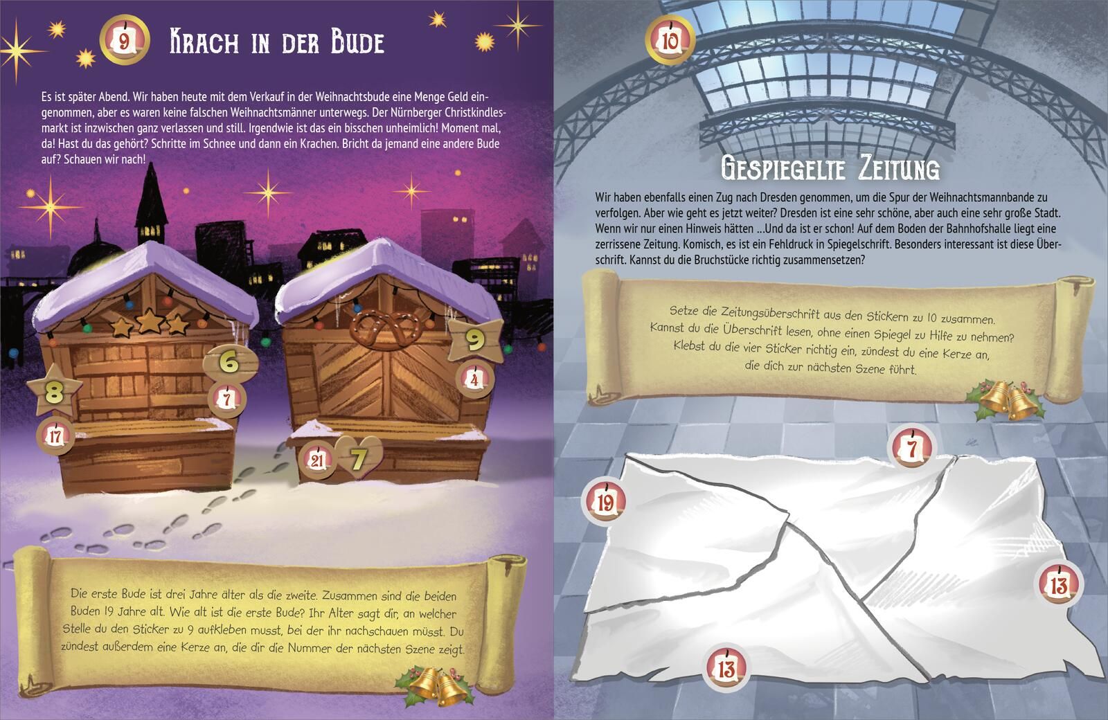 Escape-Stickerbuch – Adventskalender – Das Versteck in den Bergen