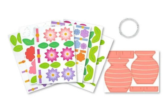 X_Papierblumen-Bastelset mit Vase