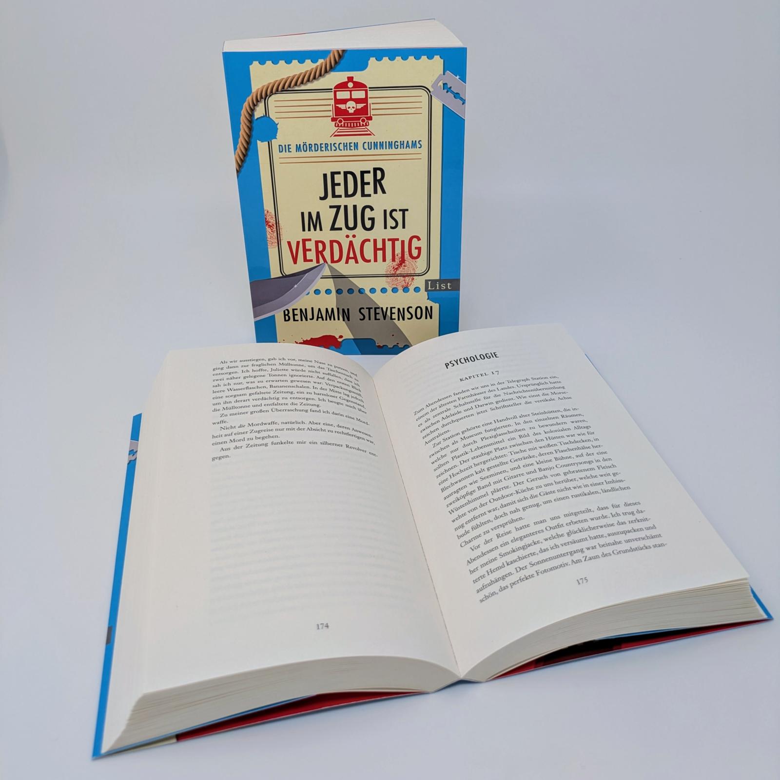 Die mörderischen Cunninghams. Jeder im Zug ist verdächtig (Die mörderischen Cunninghams 2) (Mängelexemplar)