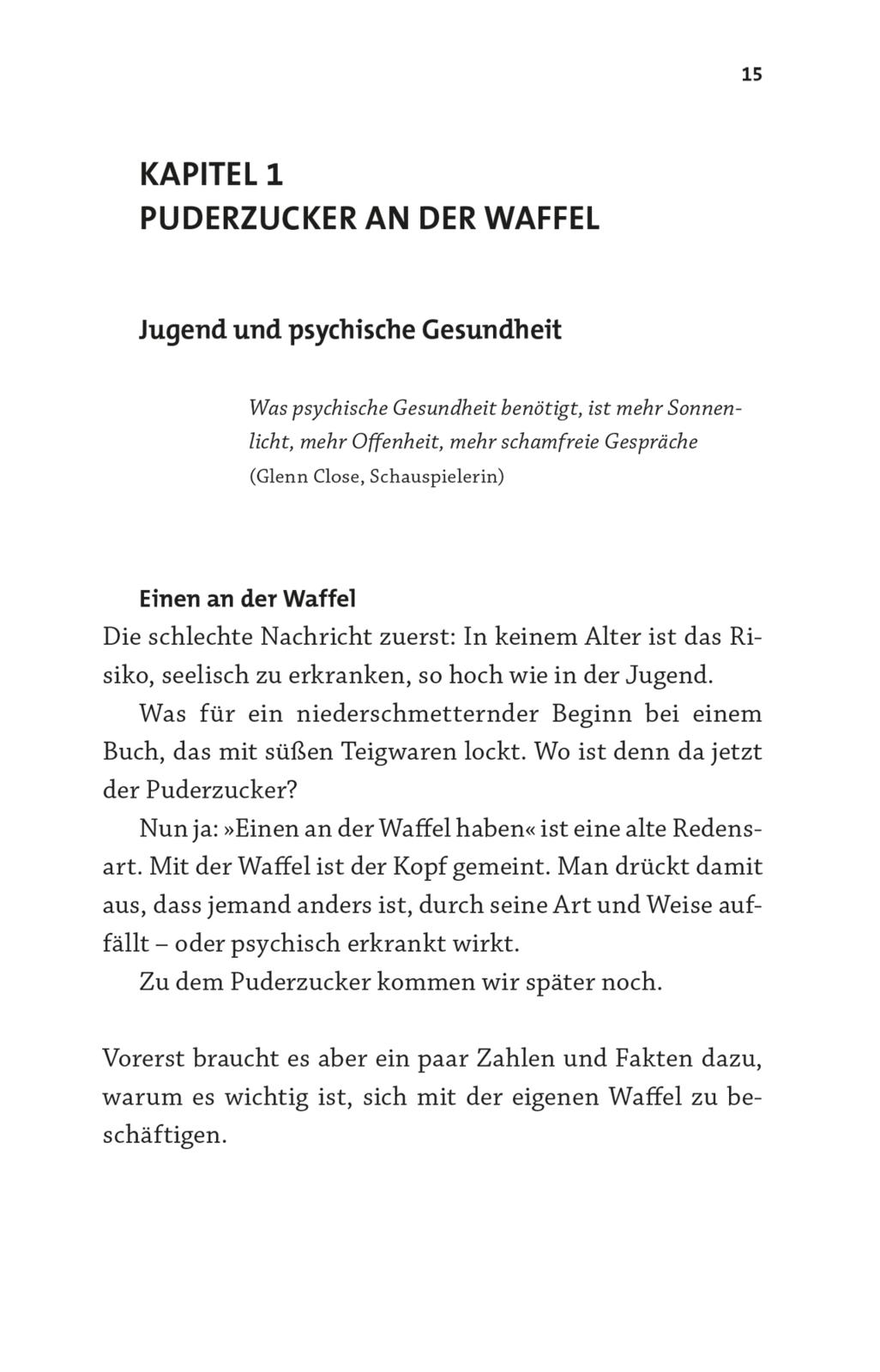 Puderzucker an der Waffel – Wie die Psyche im Gleichgewicht bleibt (Mängelexemplar)
