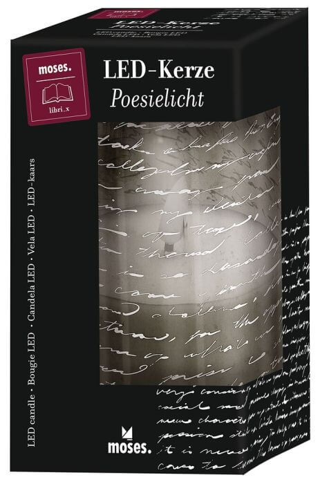 X_moses. libri_x LED-Kerze Poesielicht