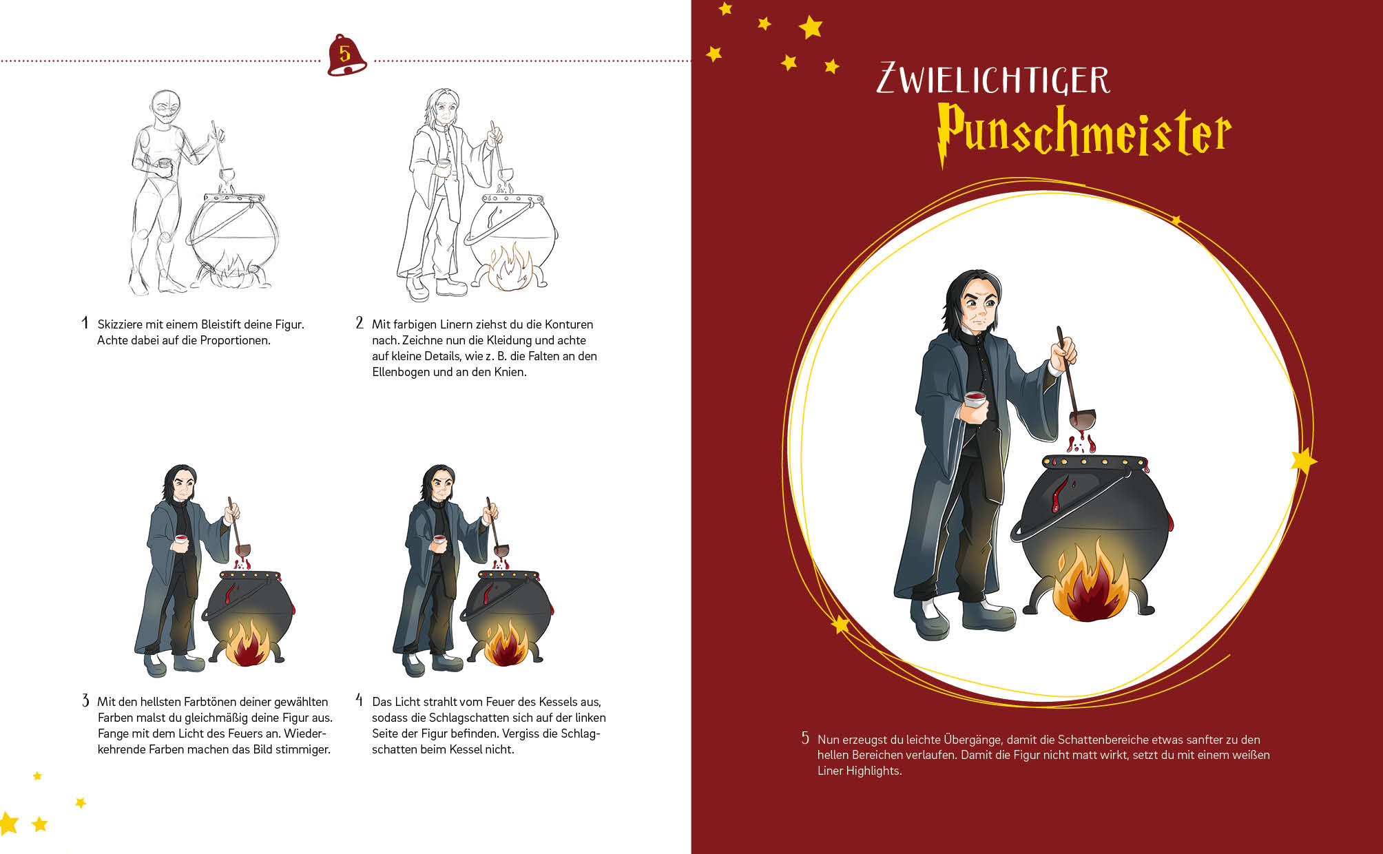 Mein Adventskalender-Zeichenbuch für Potterheads and Friends (Mängelexemplar)