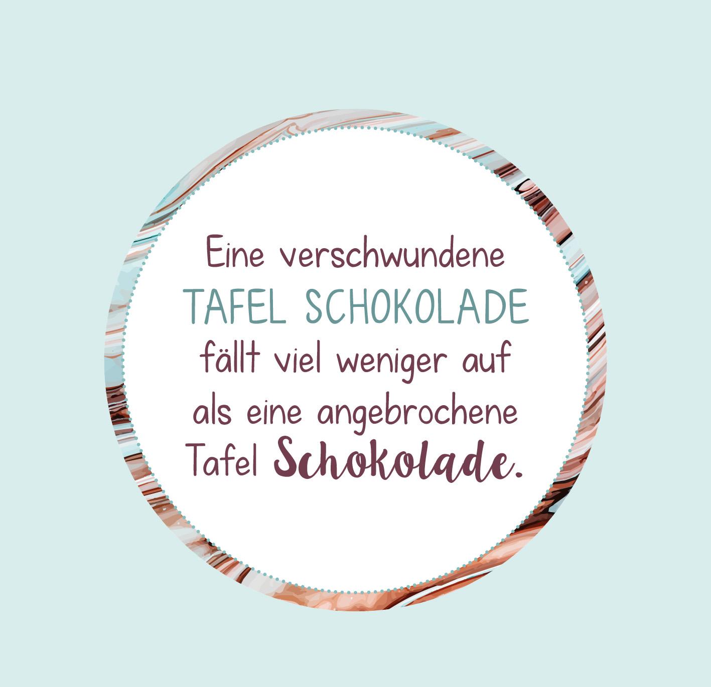 Schokolade fragt nicht, Schokolade versteht - Glücksgefühle für dich