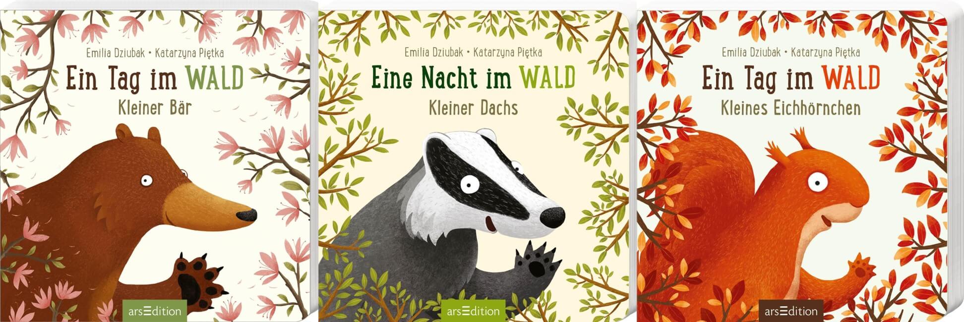 Sparpaket - 3 Pappbilderbücher "Im Wald"