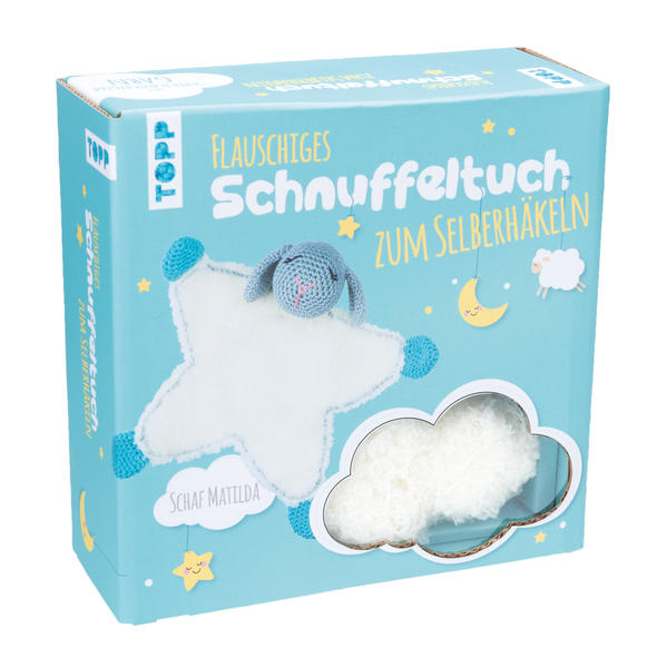 Häkelset Flauschiges Schnuffeltuch Schaf Matilda - Anleitung und Material