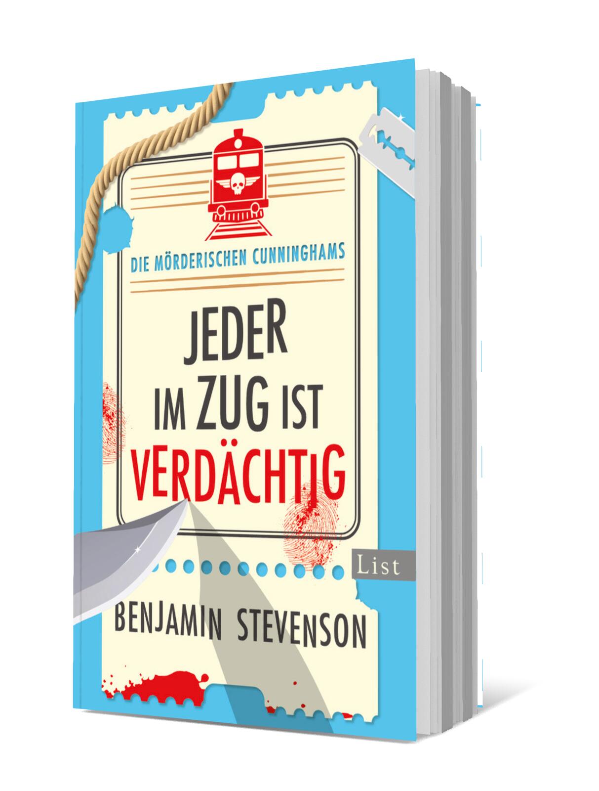 Die mörderischen Cunninghams. Jeder im Zug ist verdächtig (Die mörderischen Cunninghams 2) (Mängelexemplar)