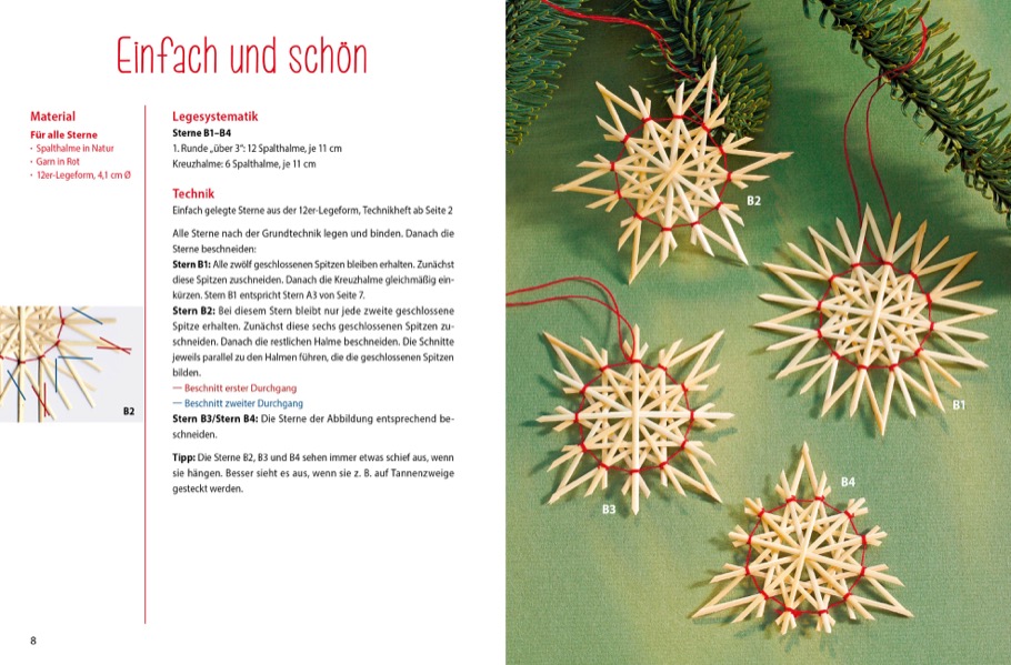Strohstern-Nostalgie - Weihnachtsschmuck mit Legeformen leicht gemacht (Mängelexemplar)