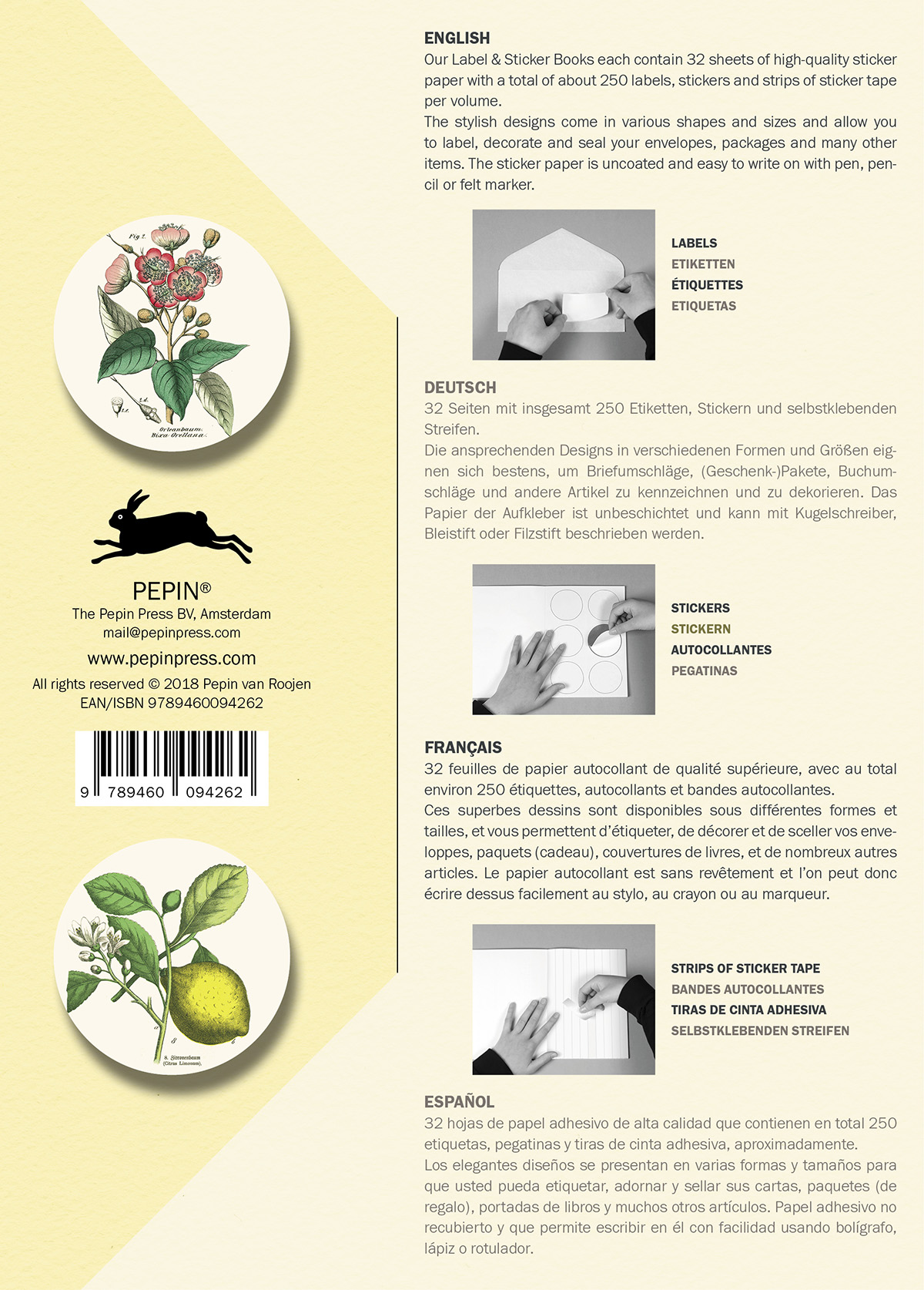 Flora - Label and Sticker Book (Mängelexemplar)