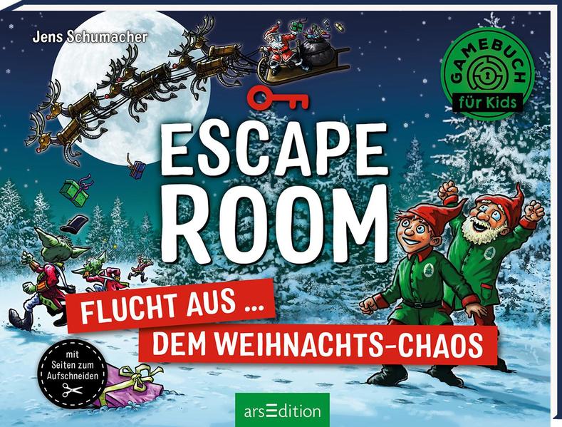 51f376e0eb021ff3cad3d4a944b62da11693983898 Escape Room – Flucht aus dem Weihnachts-Chaos - Mit Seiten zum Aufschneiden