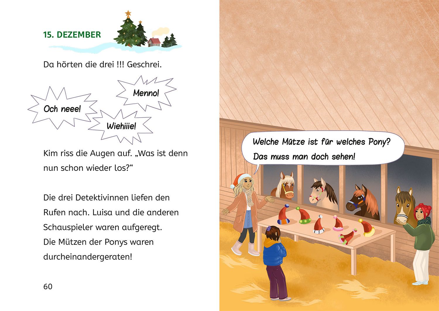 Die drei !!!, Bücherhelden 2. Klasse, Adventskalender, Wirbel um das Weihnachts-Pony (Mängelexemplar)