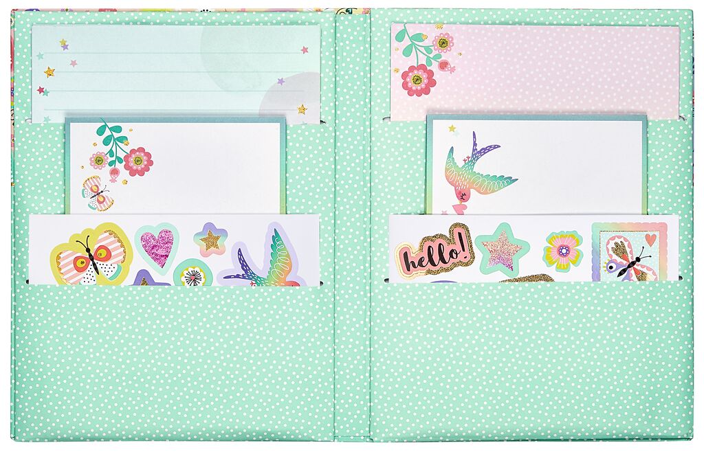 X_Flowers & Friends Briefpapier-Set