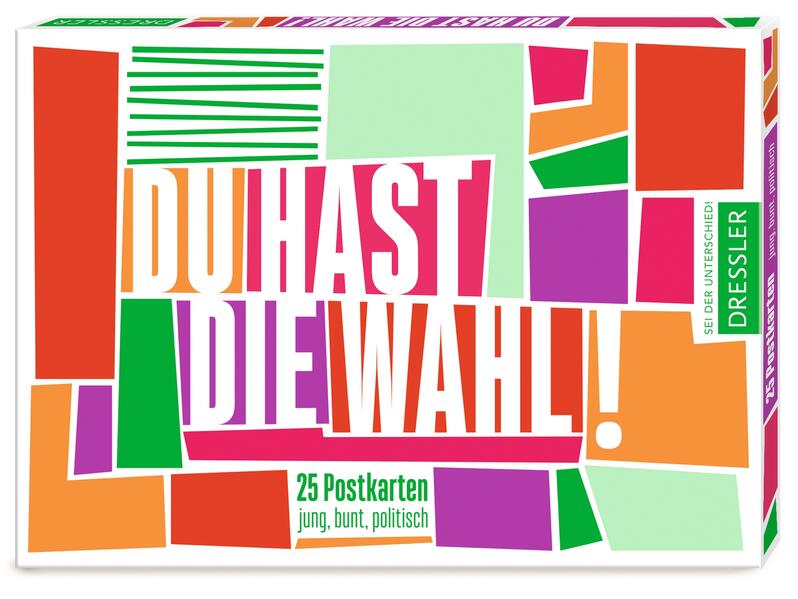 Du hast die Wahl! 25 Postkarten. jung, bunt, politisch