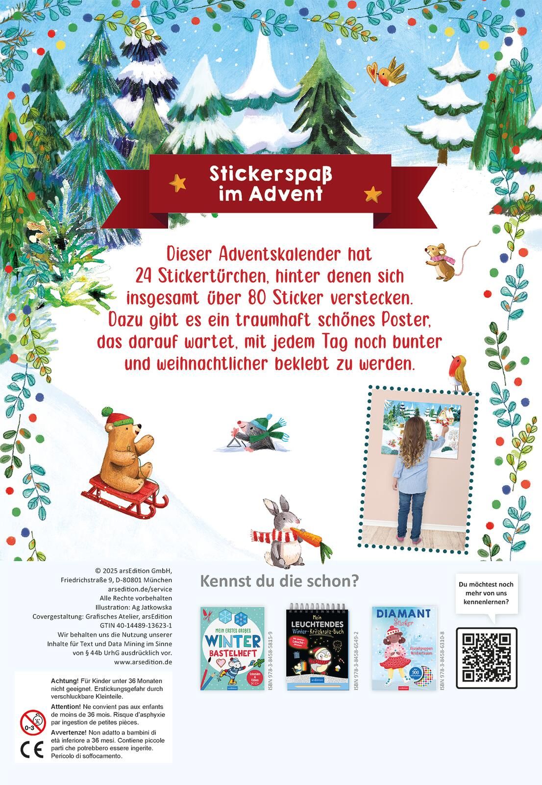 Mein Adventskalender mit Stickern