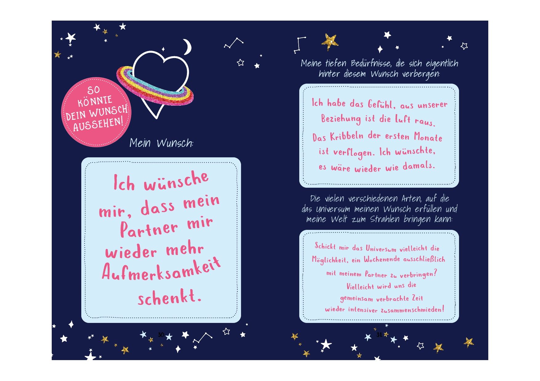 Liebes Universum, ich wünsche mir … - Mein Wunscherfüllungsbuch (Mängelexemplar)
