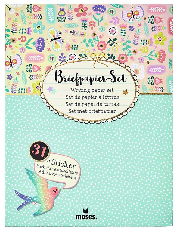 X_Flowers & Friends Briefpapier-Set
