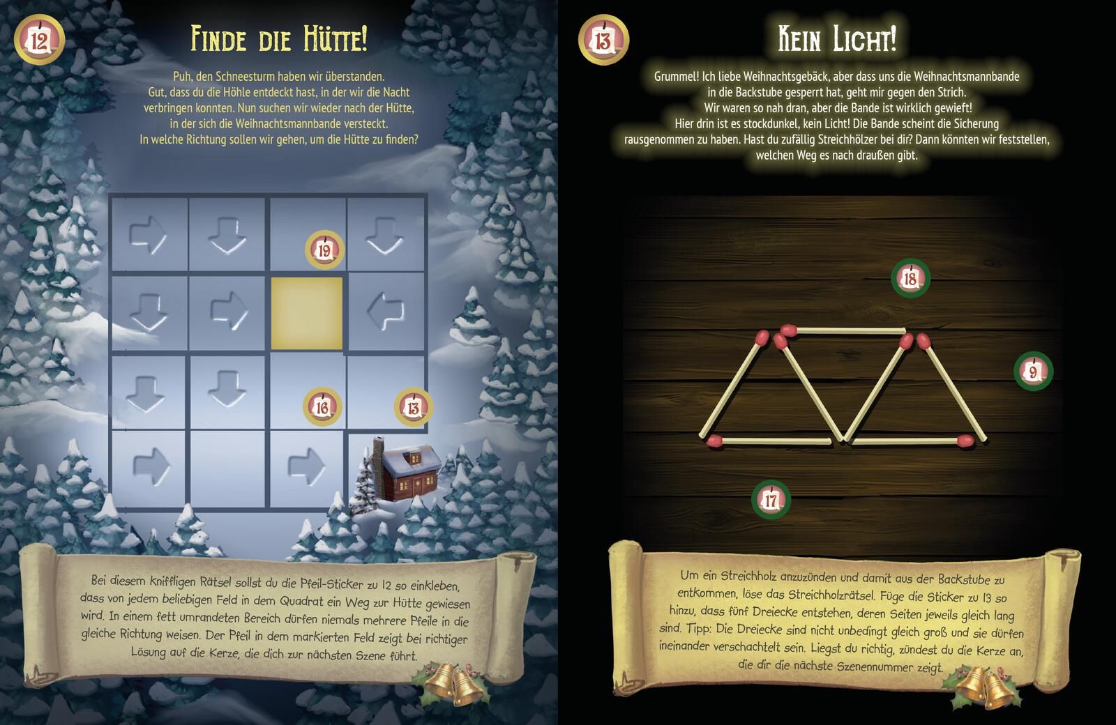 Escape-Stickerbuch – Adventskalender – Das Versteck in den Bergen