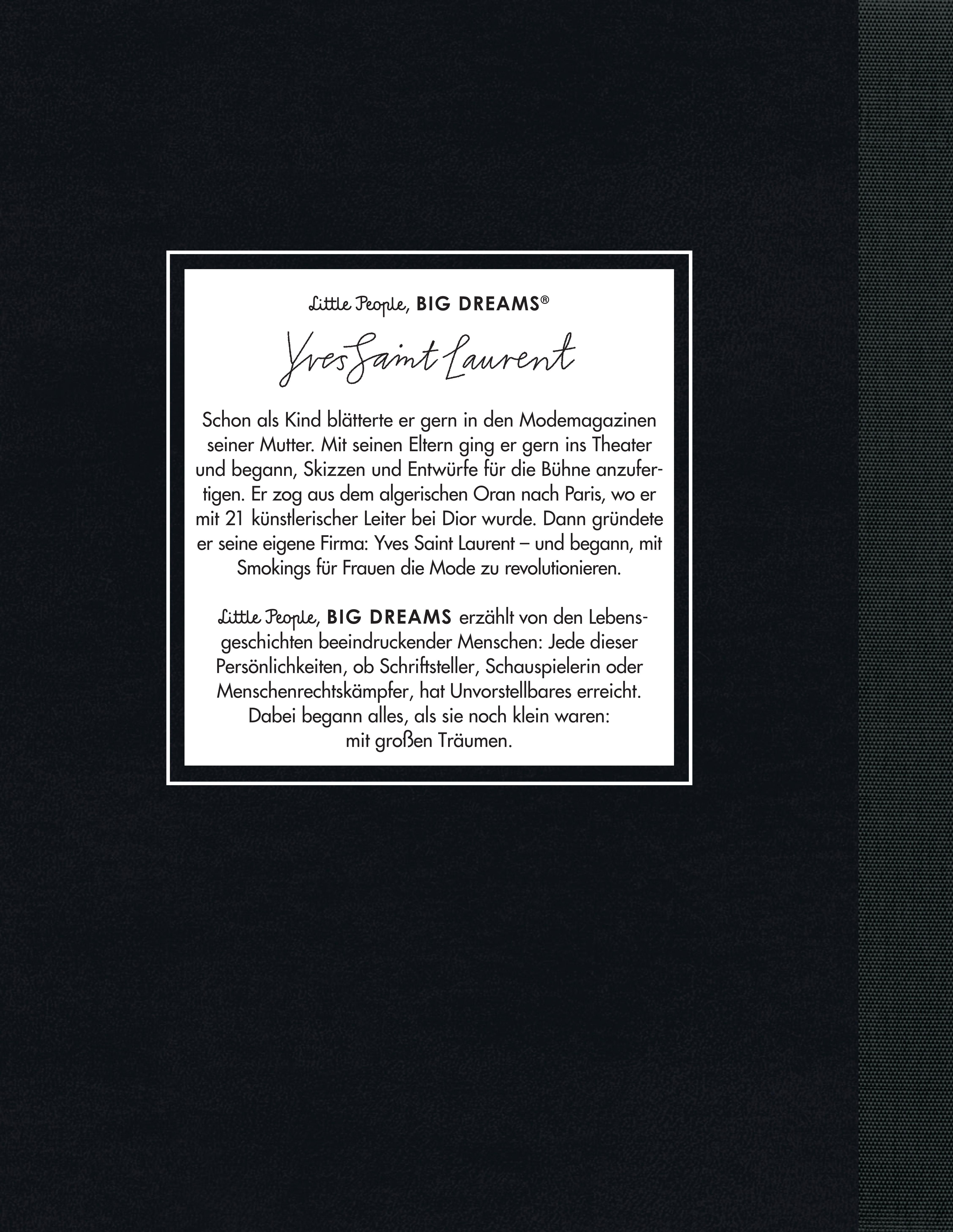 Yves Saint Laurent – Little People, BIG DREAMS (Deutsche Ausgabe) (Mängelexemplar)