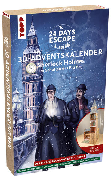 9077cfc0ececff99fdb9603a1f95fcda1720000818 24 DAYS ESCAPE 3D-Adventskalender – Sherlock Holmes im Schatten des Big Ben