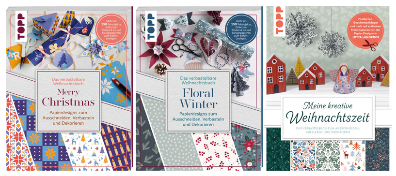 Aktion: Sparpaket - 3er Set Verbastelbare Weihnachtsbücher (Mängelexemplare)
