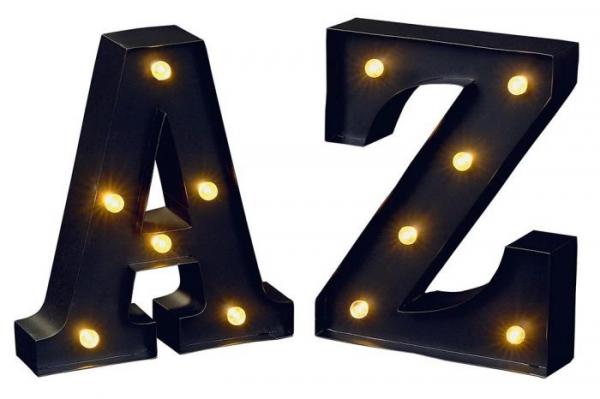 Aktion: Leuchtbuchstaben A + Z im Set klein