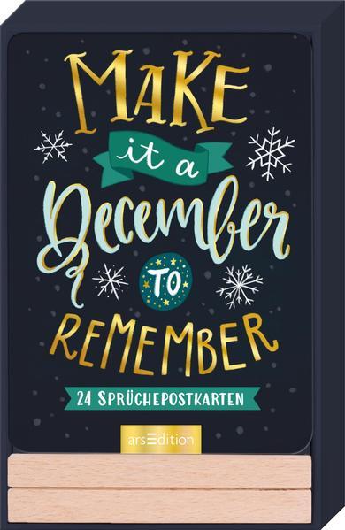 Make it a December to remember - 24 Sprüchepostkarten