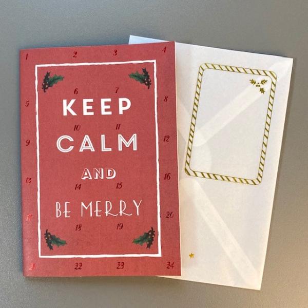 Mini-Adventskalender - Weihnachts-Countdown &quot;Keep Calm and be merry&quot;