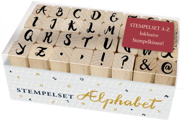 Holzstempel-Set - Alphabet
