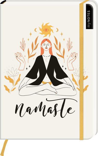 myNOTES Notizbuch A5: Namaste - Notebook medium, gepunktet